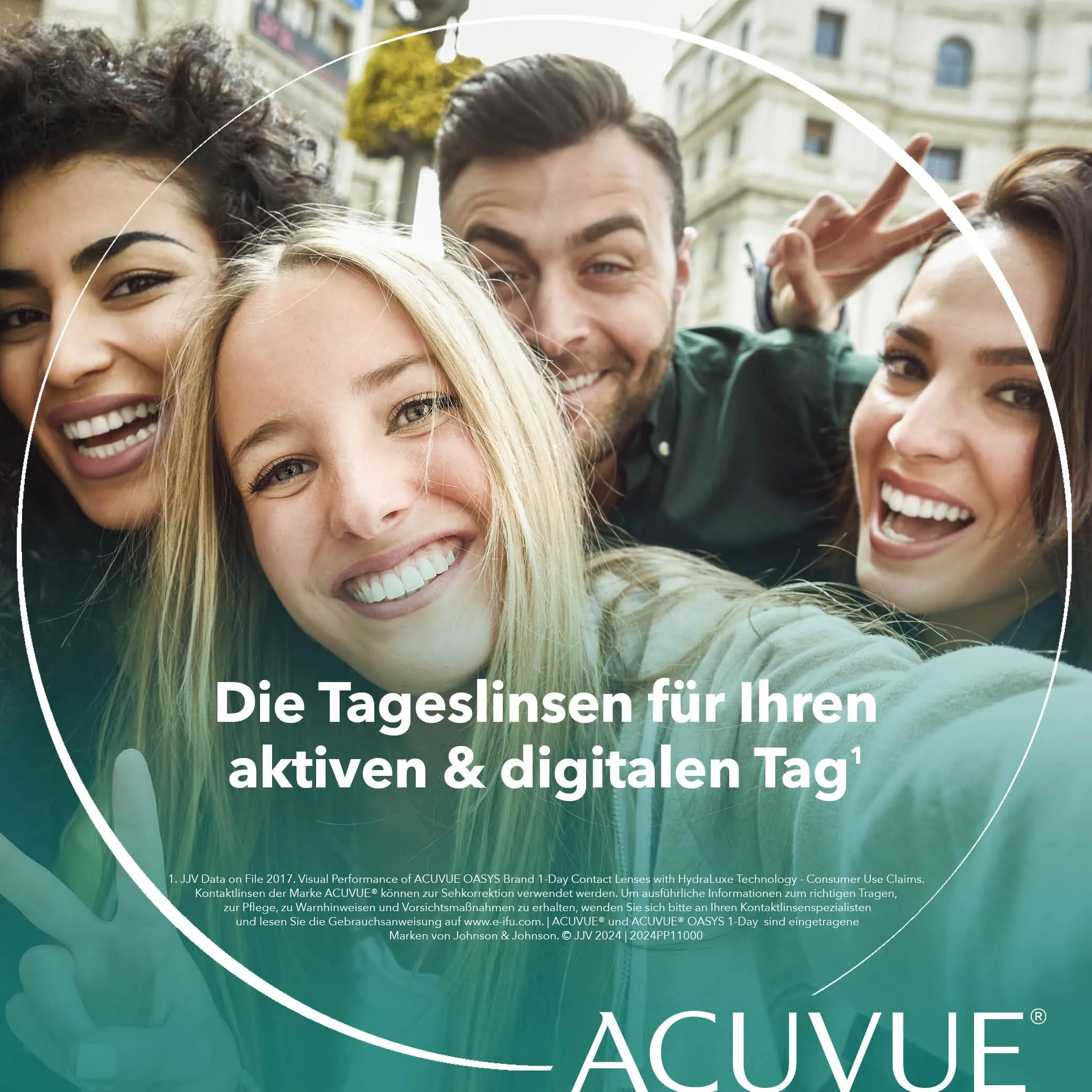 ACUVUE OASYS 1-Day daily lenses help to reduce the feeling of tired & dry eyes - daily contact lenses with -7.5 dpt and BC 8.5 - UV protection & comfortable to wear - 30 lenses