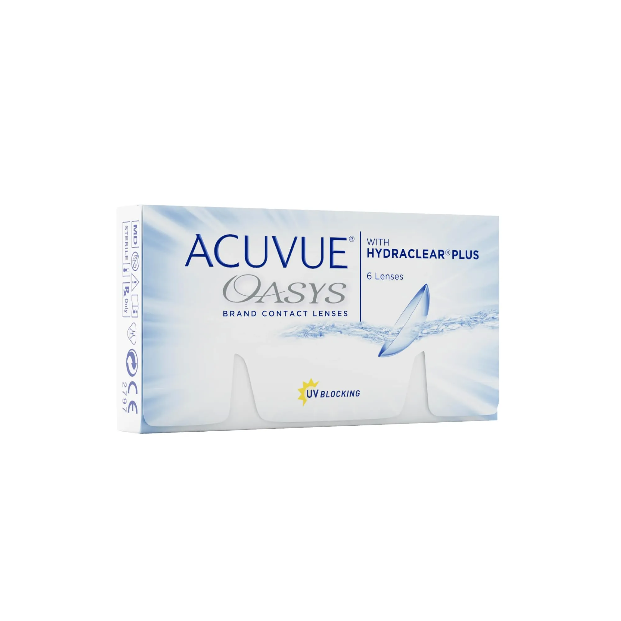 ACUVUE OASYS contact lenses - 2-week lenses for day and night with -1.25 dpt and BC 8.8 - UV protection, protection against drying out & extremely comfortable to wear - 6 lenses
