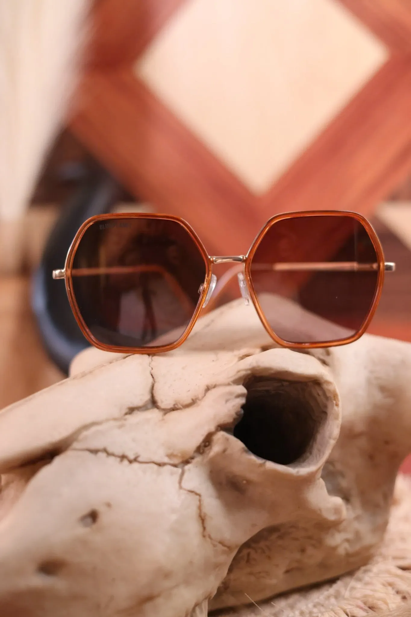 Addyson Beige and Gold Polarized Sunglasses