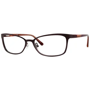 Adensco Women's Eyeglasses - Plum Rectangular Full Rim Plastic Frame | AD 222 00T7 00