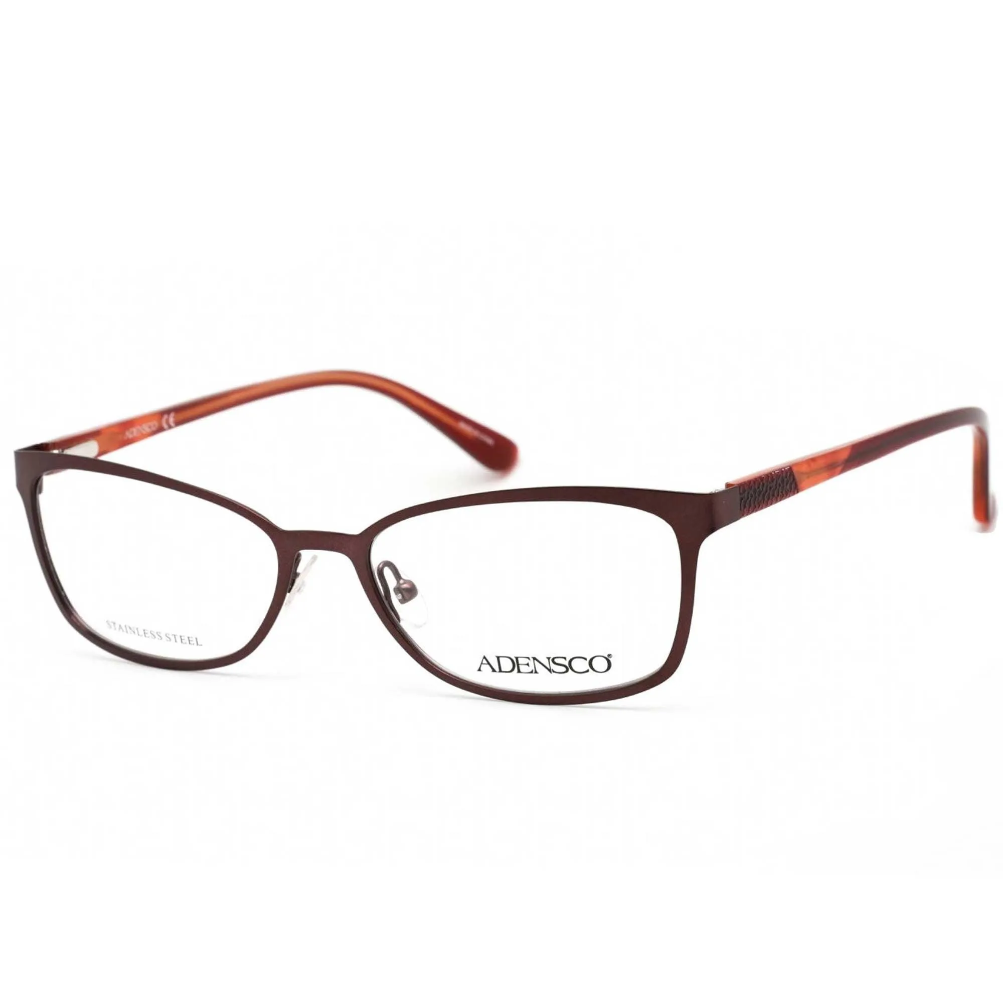 Adensco Women's Eyeglasses - Plum Rectangular Full Rim Plastic Frame | AD 222 00T7 00