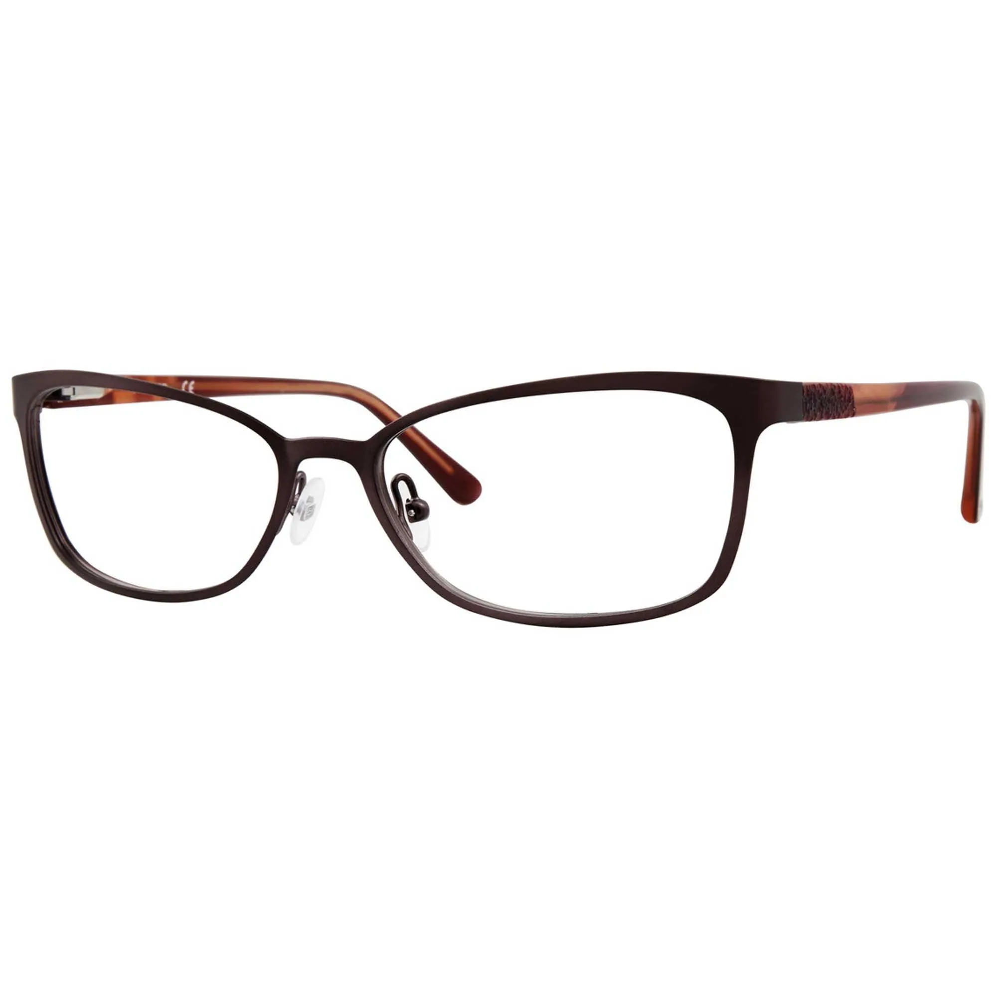 Adensco Women's Eyeglasses - Plum Rectangular Full Rim Plastic Frame | AD 222 00T7 00