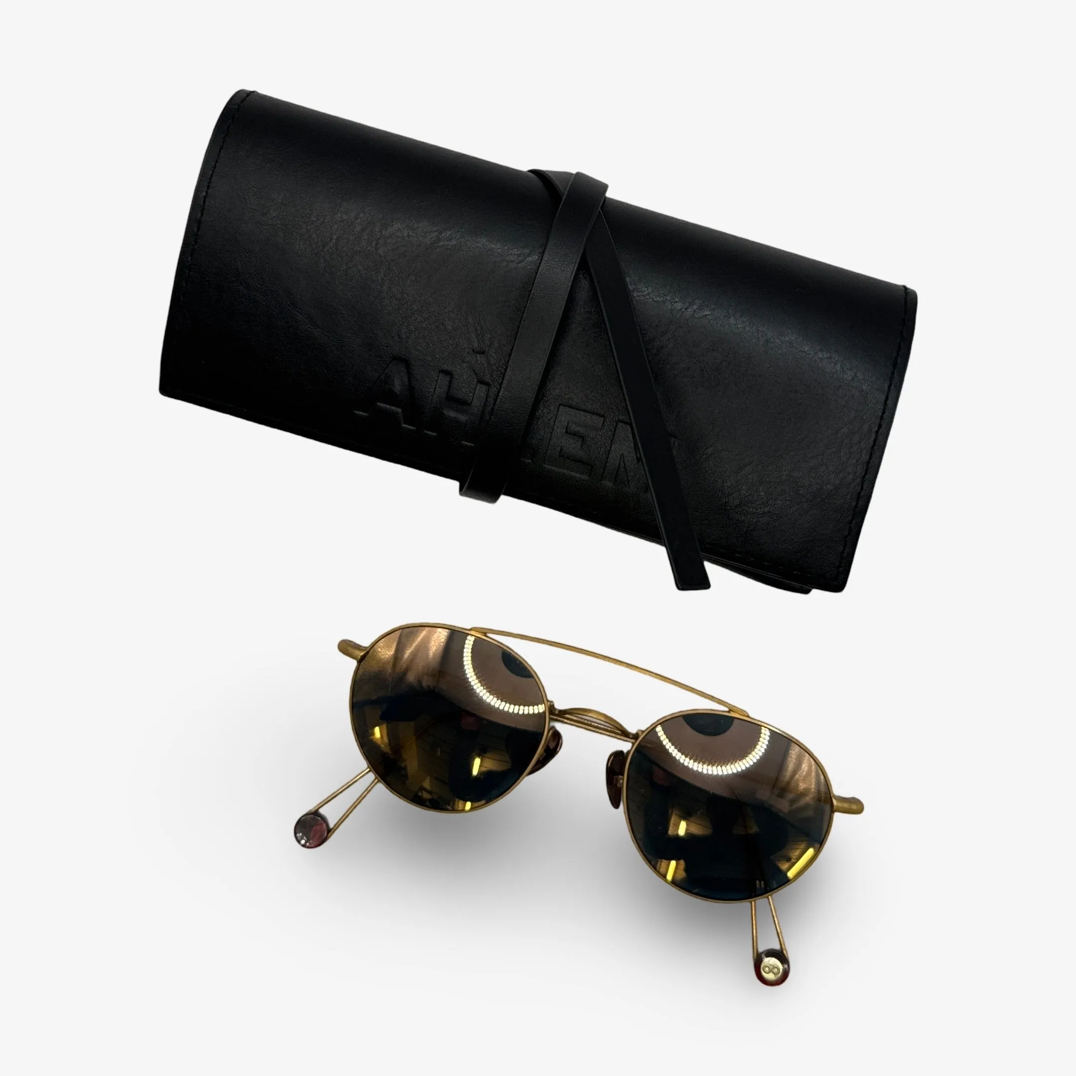 Ahlem Gold Metal Frame Sunglasses