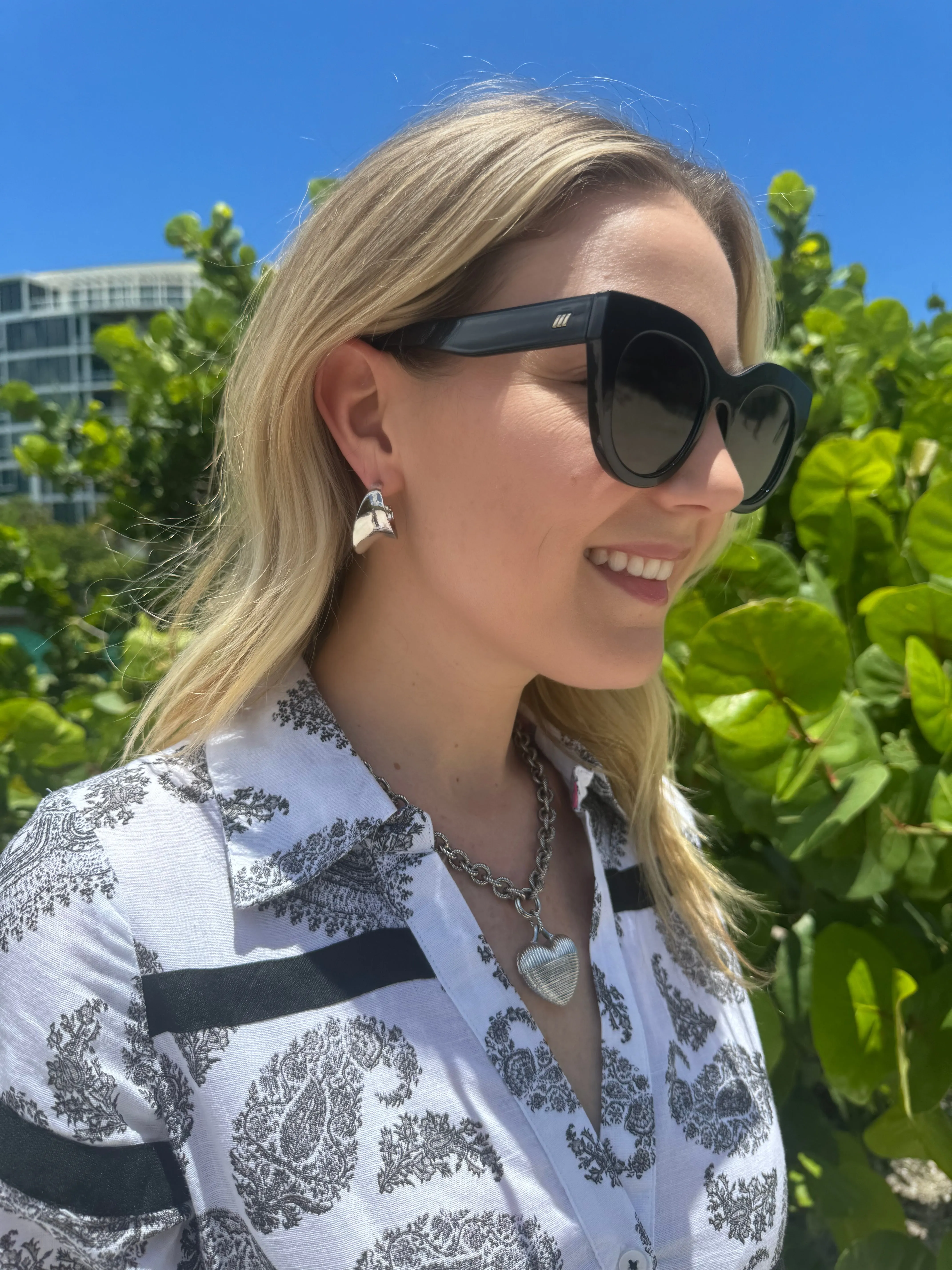 Air Heart Sunglasses - Black