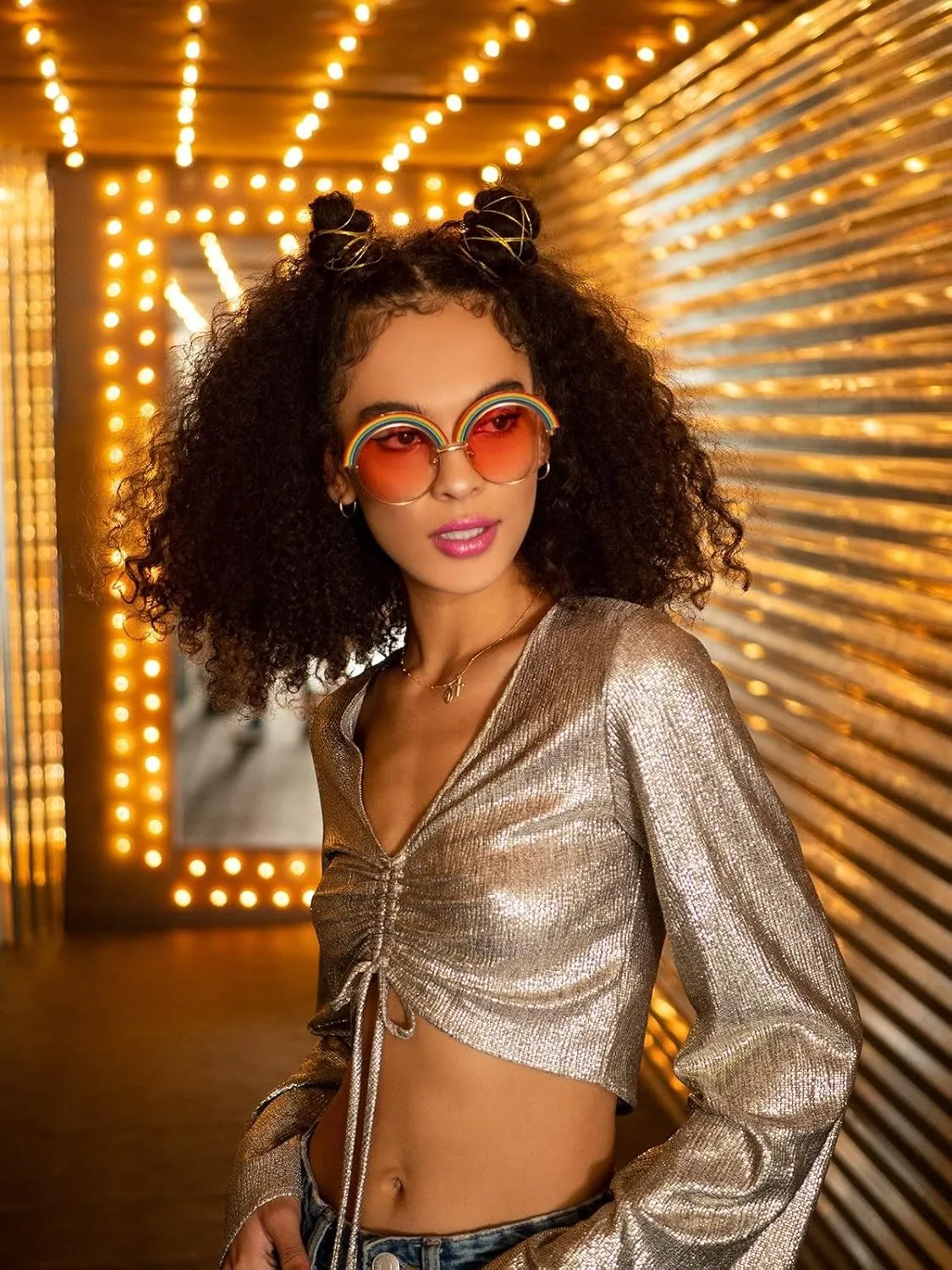 A.J. Morgan Rainbow-Sunglasses Round