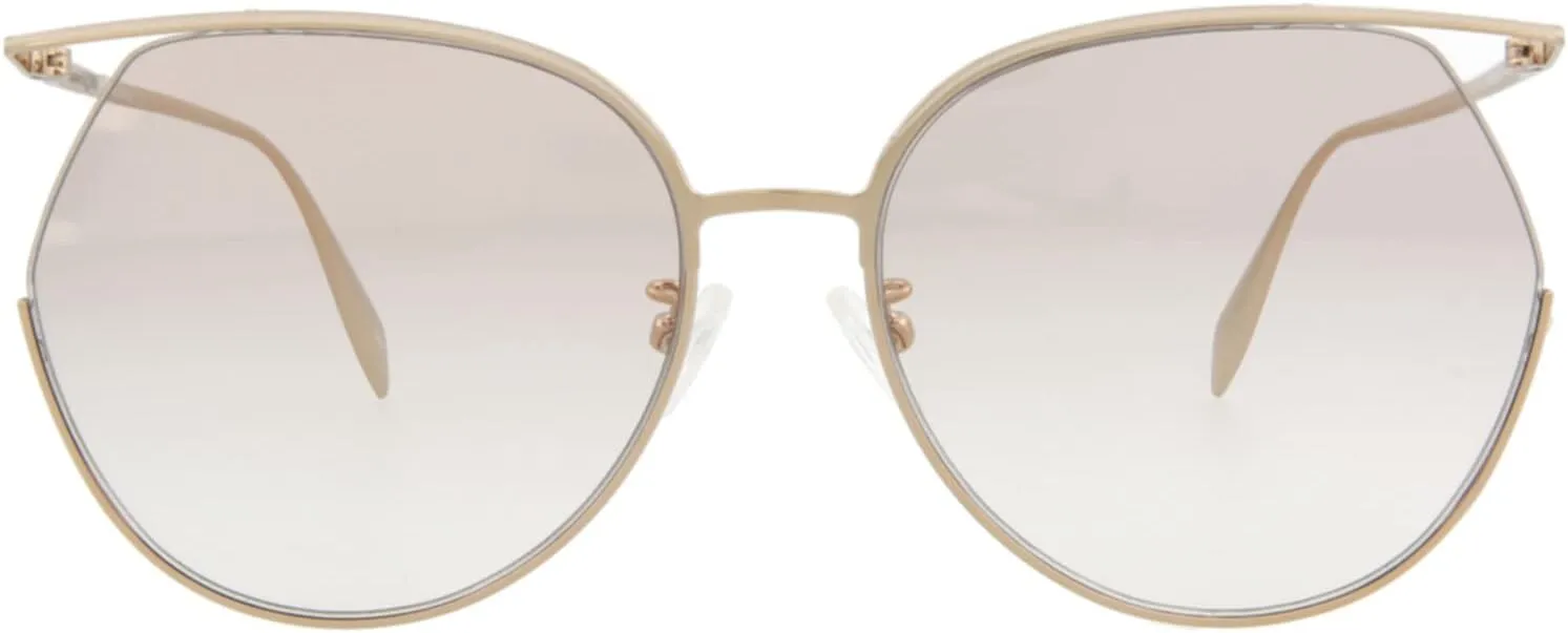 Alexander McQeen Women's Round Sunglasses, Gold/Pink
