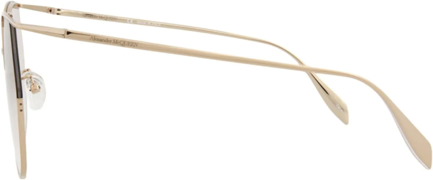 Alexander McQeen Women's Round Sunglasses, Gold/Pink