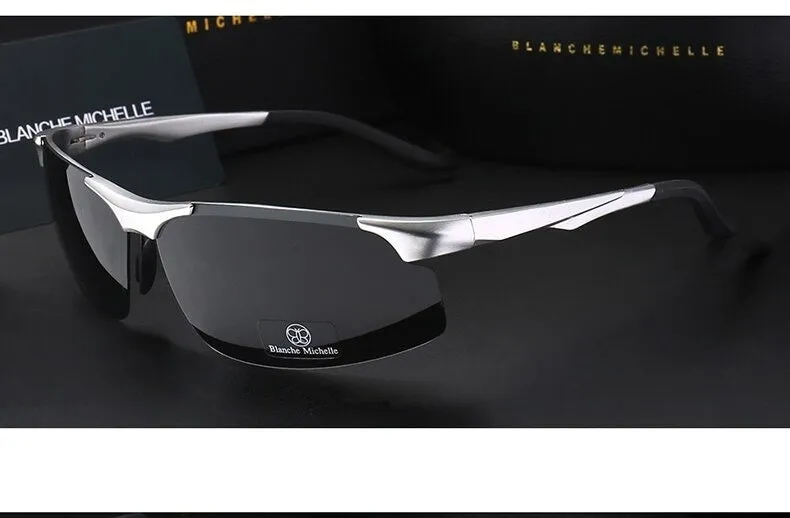 Aluminum Magnesium Men Sunglasses Night Vision Glasses