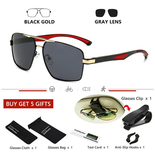 Aluminum Men Sunglasses Polarized for Male HD Photochromic Day Night Vision