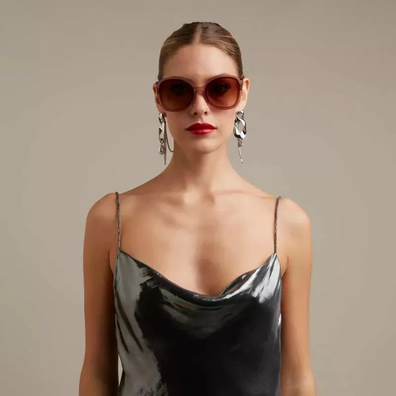 ANNA BUTTERFLY SUNGLASSES - Pink Havana