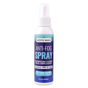 Anti Fog Spray Cleaner for Eye Glasses, Lenses, Mirrors - All-Surface Fog Prevention - Up to 24 Hrs Protection