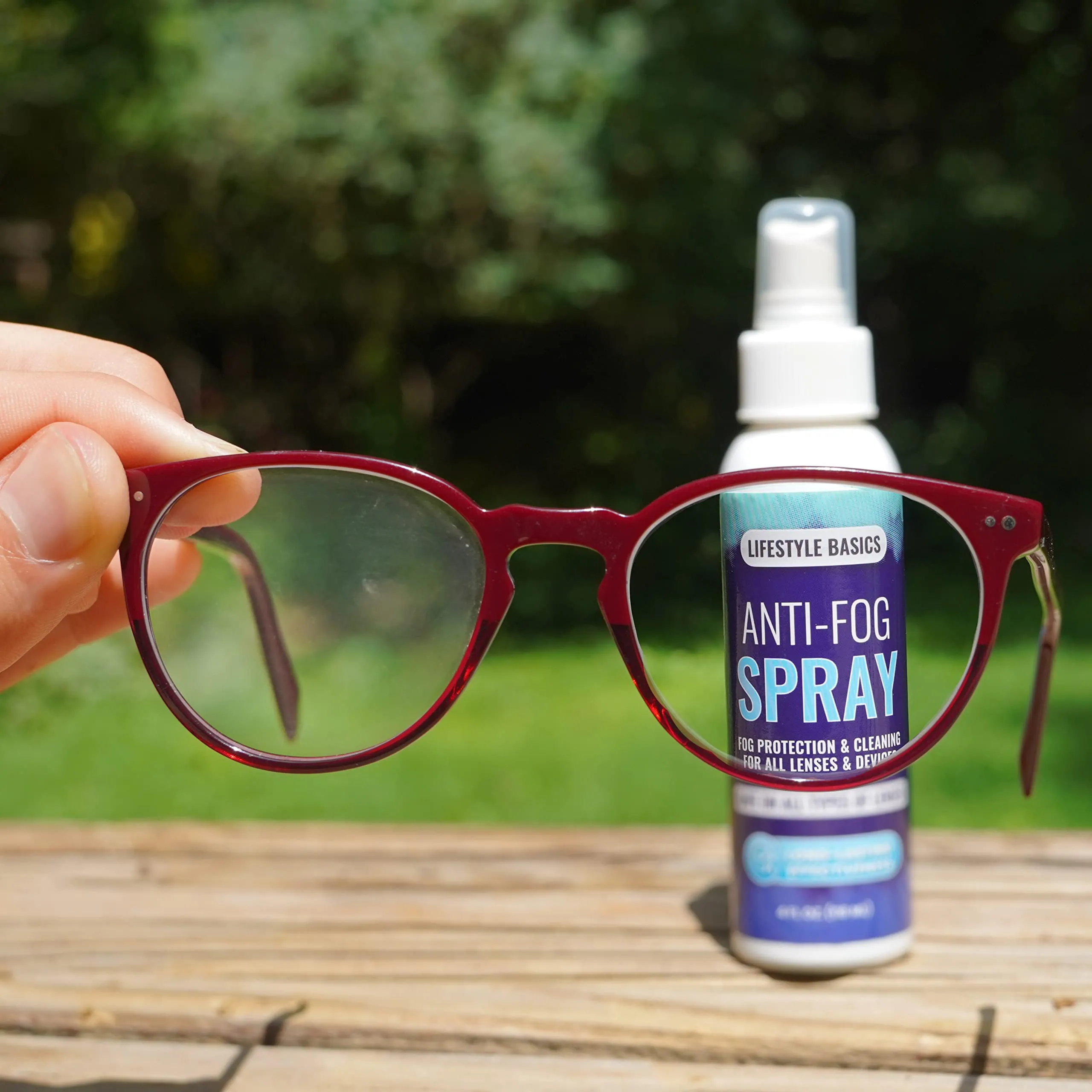 Anti Fog Spray Cleaner for Eye Glasses, Lenses, Mirrors - All-Surface Fog Prevention - Up to 24 Hrs Protection