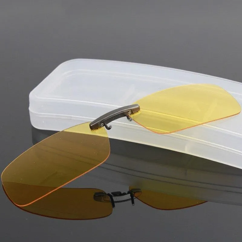 Anti-UVA UVB Night Vision Lens Driving Unisex Polarized Clip On Sunglasses