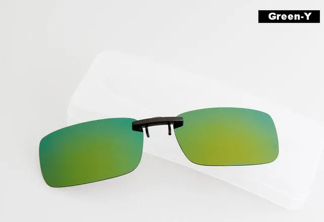Anti-UVA UVB Night Vision Lens Driving Unisex Polarized Clip On Sunglasses