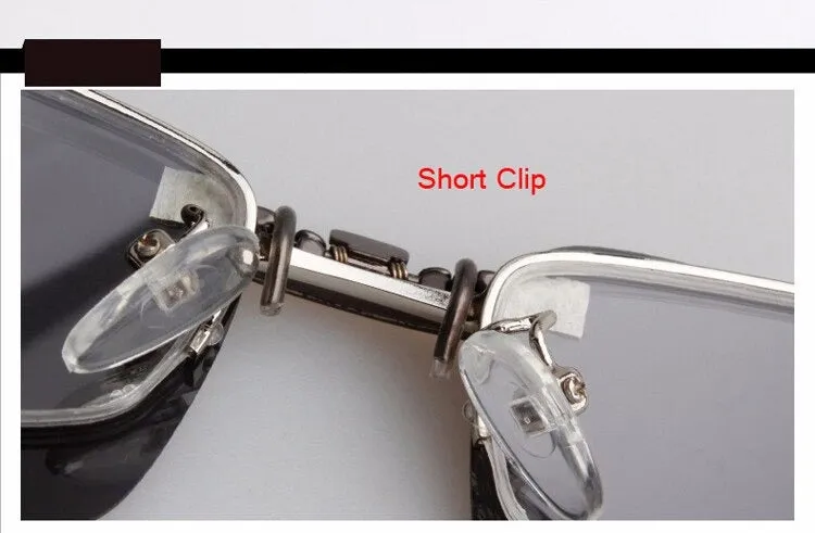 Anti-UVA UVB Night Vision Lens Driving Unisex Polarized Clip On Sunglasses