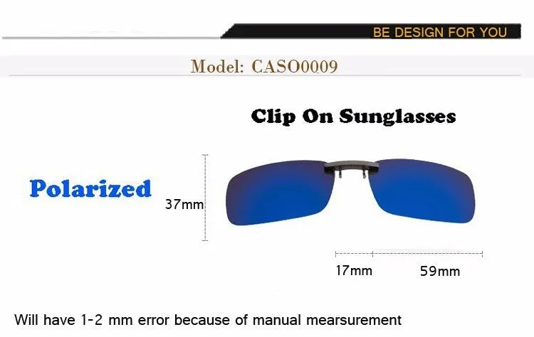 Anti-UVA UVB Night Vision Lens Driving Unisex Polarized Clip On Sunglasses