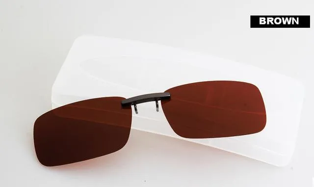 Anti-UVA UVB Night Vision Lens Driving Unisex Polarized Clip On Sunglasses