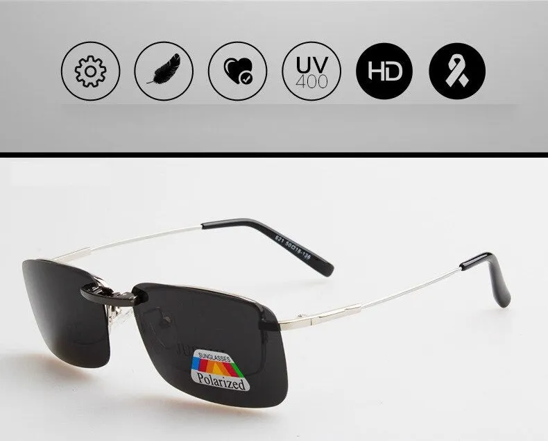Anti-UVA UVB Night Vision Lens Driving Unisex Polarized Clip On Sunglasses