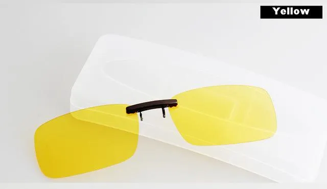 Anti-UVA UVB Night Vision Lens Driving Unisex Polarized Clip On Sunglasses