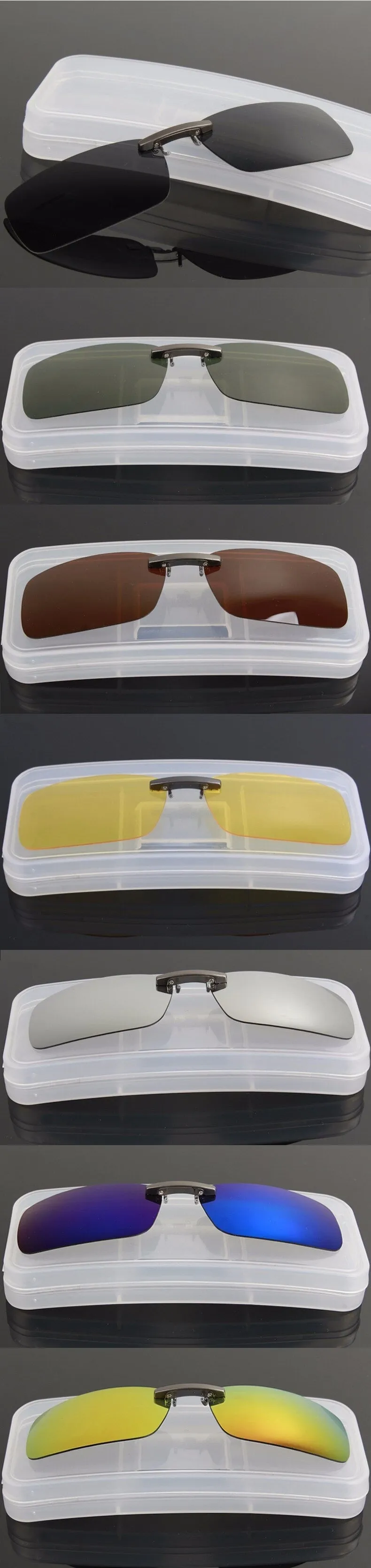 Anti-UVA UVB Night Vision Lens Driving Unisex Polarized Clip On Sunglasses