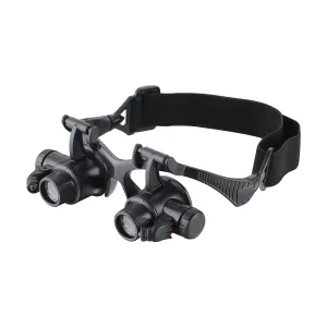 Aomekie Magnifying Glasses with Light Headband Magnifier Loupe Glasses with LED Illuminated for Jeweler Repair Watch -8 Interchangeable Lens: 2.5X/4X/6X/8X/10X/15X/20X/25X