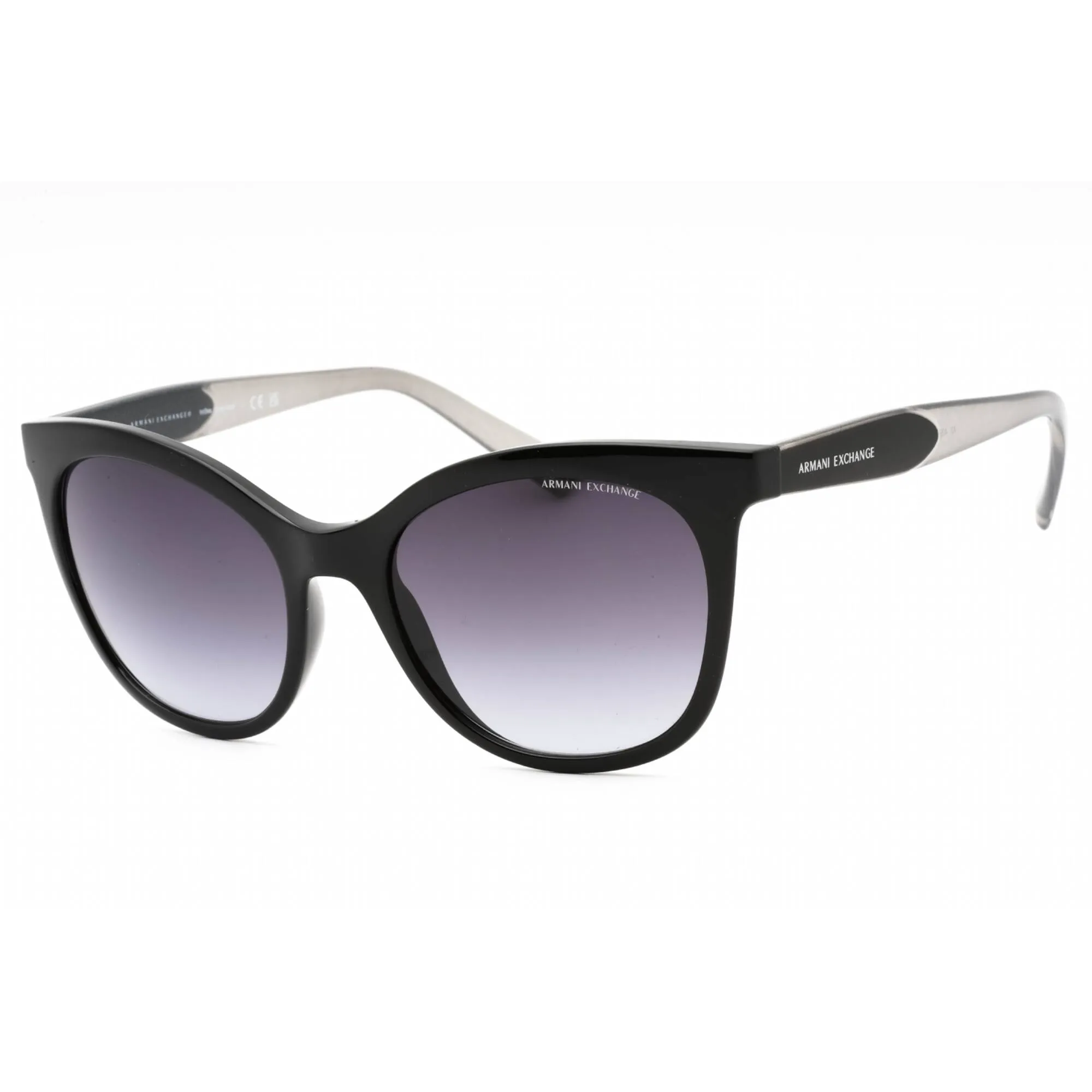 Armani Exchange Women's Sunglasses - Shiny Black Cat Eye Full Rim | 0AX4094S 81588G