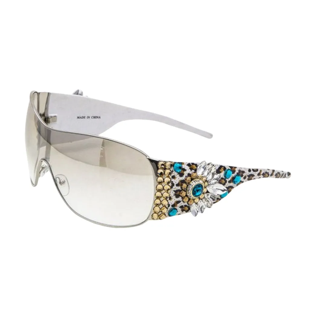 Austrian Crystal Ornate Shield Sunglasses