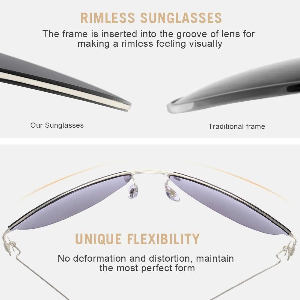 AVAWAY Oversized Mirrored Womens Sunglasses Ladies Eyewear with Super Light Metal Frame, 100% UV400 Nylon Lens Oversized - Women, Black