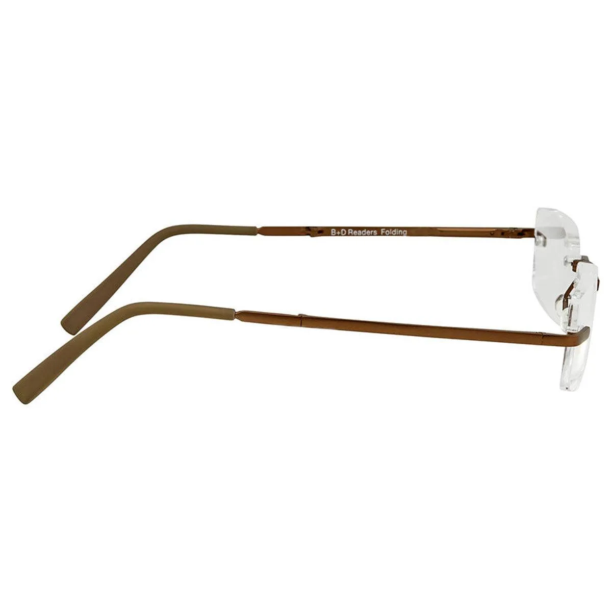 B D Unisex Eyeglasses - Folding Readers  2.00, Matt Brown/Brown | 2244-38-20