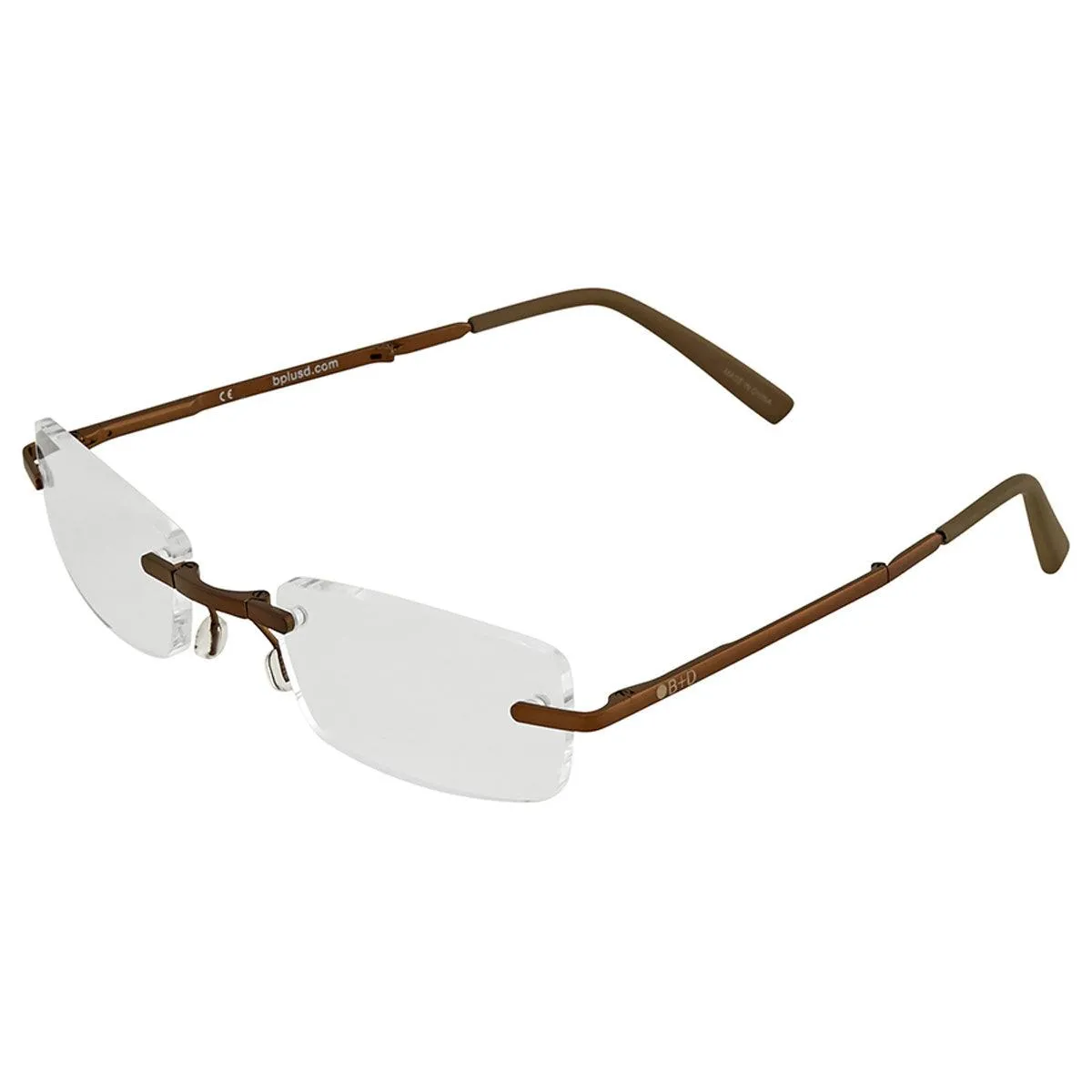 B D Unisex Eyeglasses - Folding Readers  2.00, Matt Brown/Brown | 2244-38-20