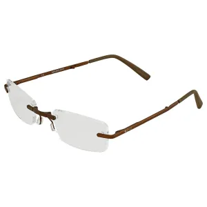 B D Unisex Eyeglasses - Folding Readers  2.00, Matt Brown/Brown | 2244-38-20