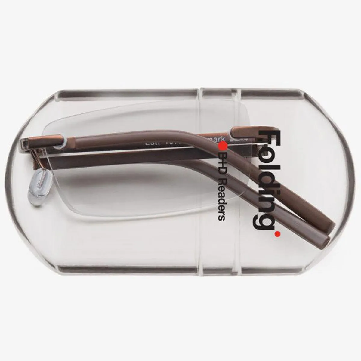 B D Unisex Eyeglasses - Folding Readers  2.00, Matt Brown/Brown | 2244-38-20