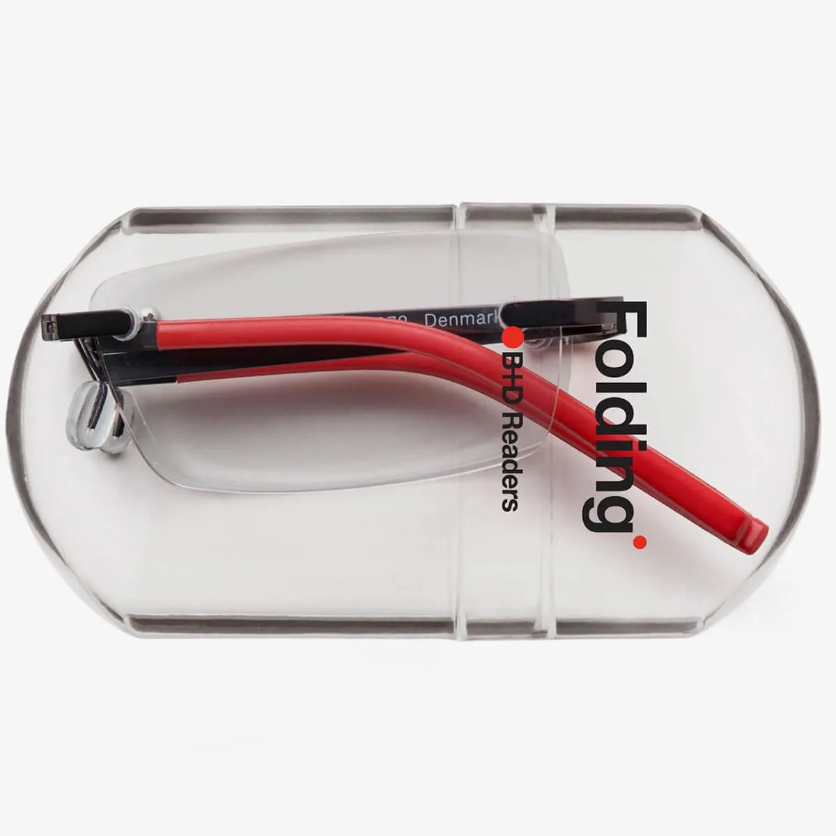 B D Unisex Eyeglasses - Folding Readers  2.00, Matt Grey/Red | 2244-92-20