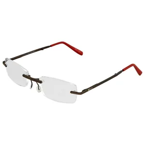 B D Unisex Eyeglasses - Folding Readers  2.00, Matt Grey/Red | 2244-92-20