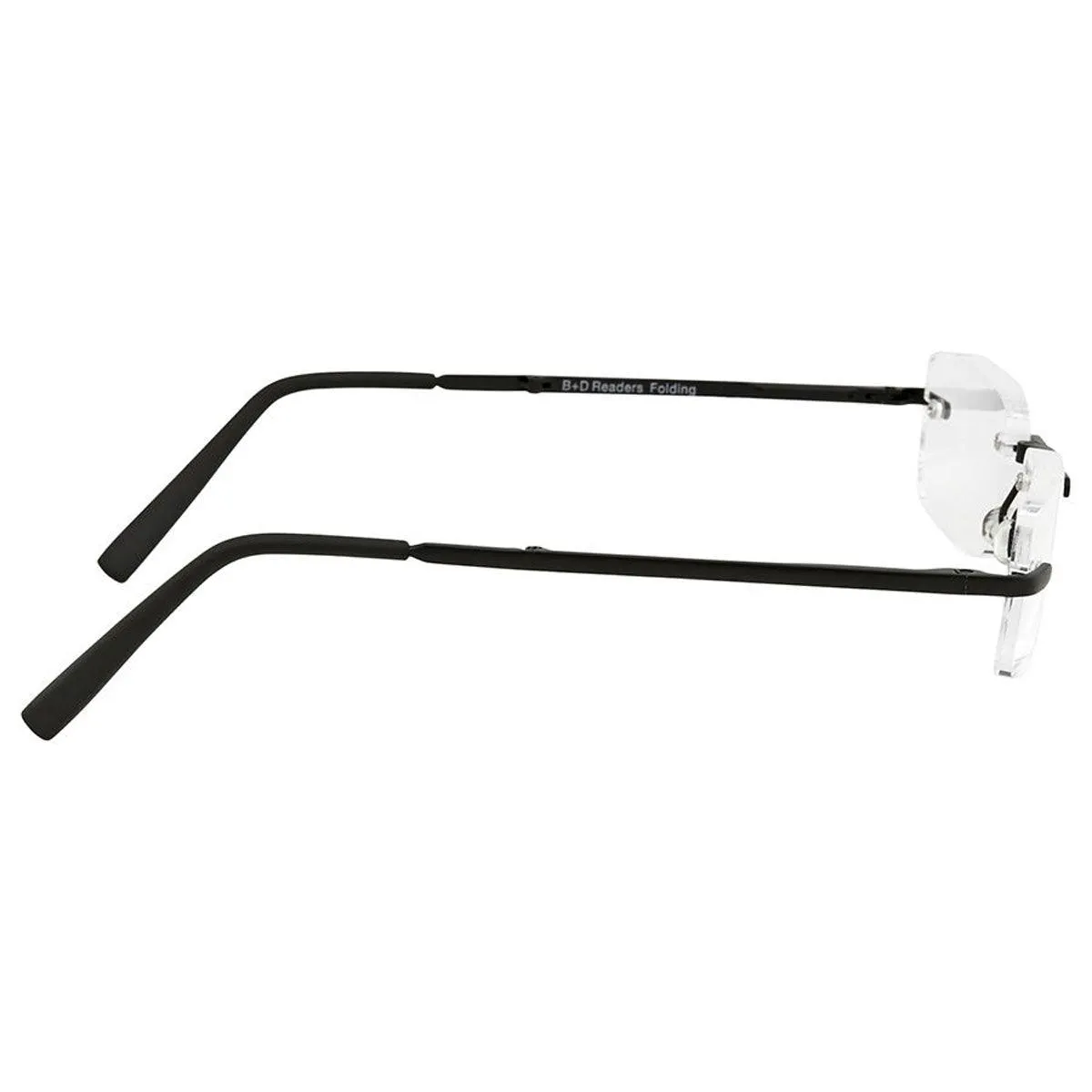 B D Unisex Eyeglasses - Folding Readers  2.00, Matte Black/Black | 2244-99-20