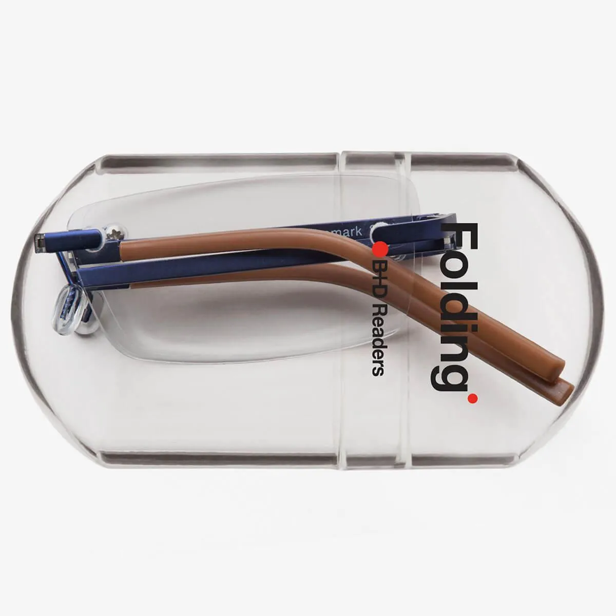 B D Unisex Eyeglasses - Folding Readers  2.00, Matte Blue/Brown | 2244-57-20
