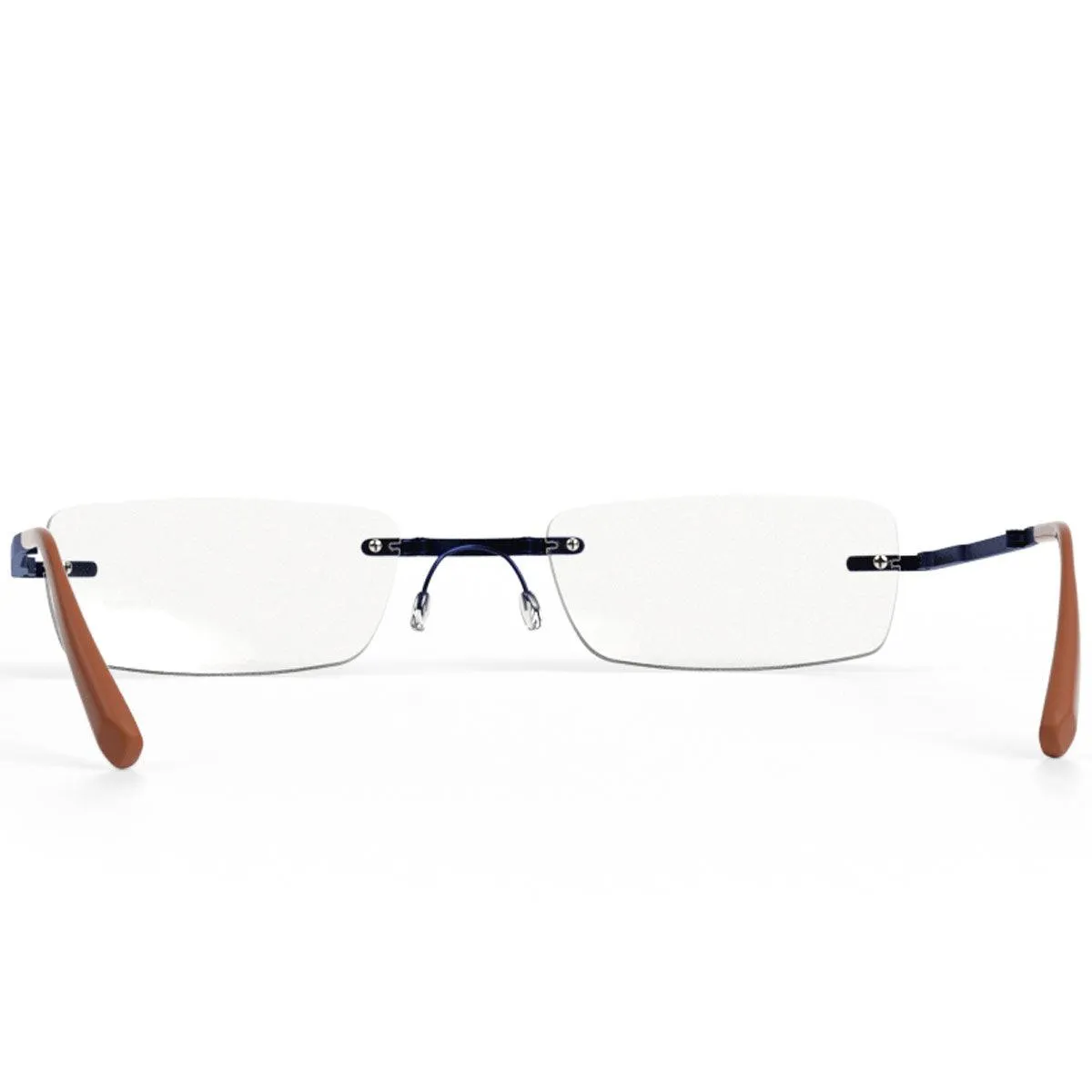 B D Unisex Eyeglasses - Folding Readers  2.00, Matte Blue/Brown | 2244-57-20