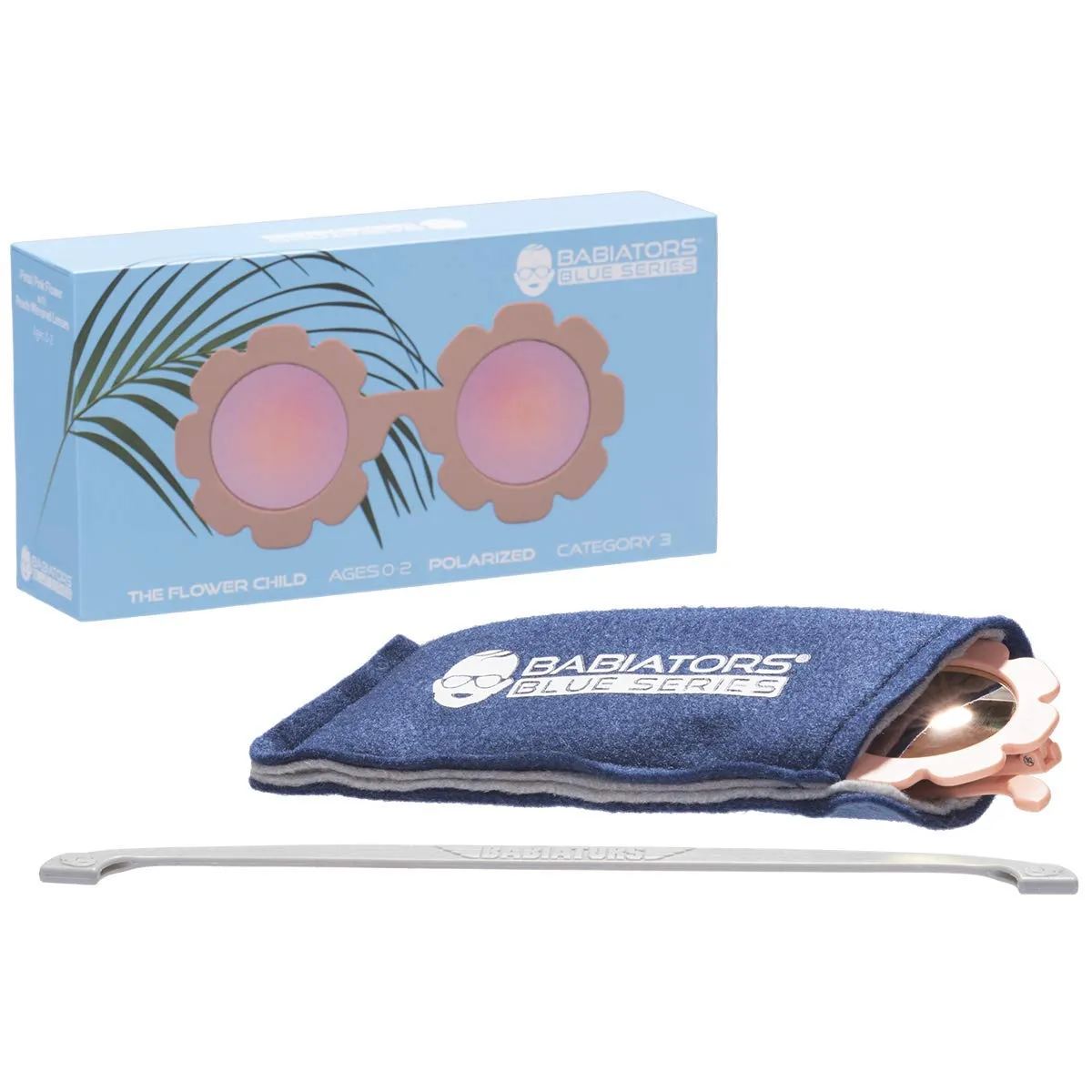 Babiators Blue Series Polarized UV Protection Children's Sunglasses Ages 0-2 Years Rose Gold