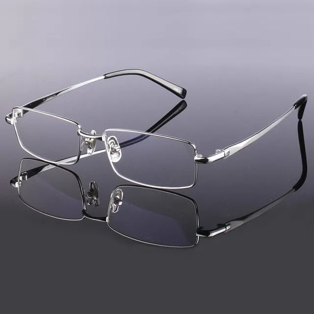 Bclear Men's Full Rim Square Titanium Eyeglasses 9867
