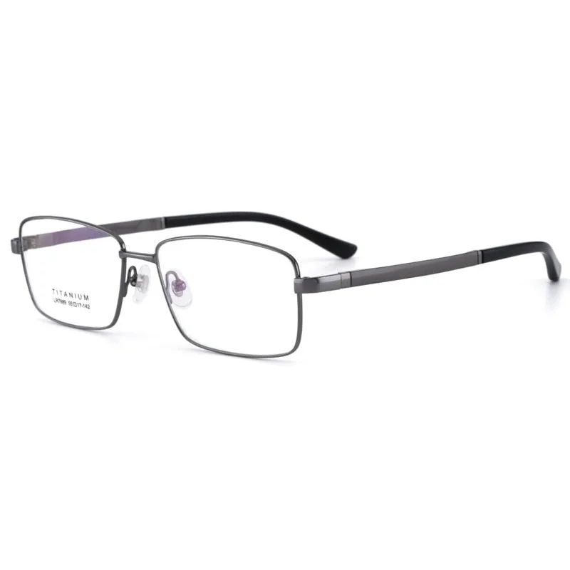 Bclear Men's Full Rim Square Titanium Eyeglasses Lb7889