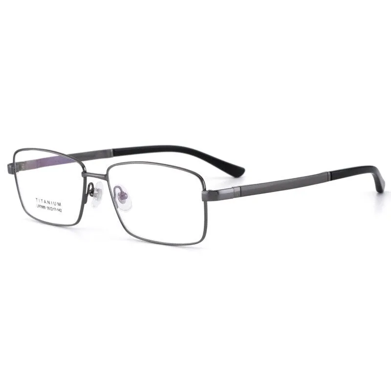 Bclear Men's Full Rim Square Titanium Eyeglasses Lb7889