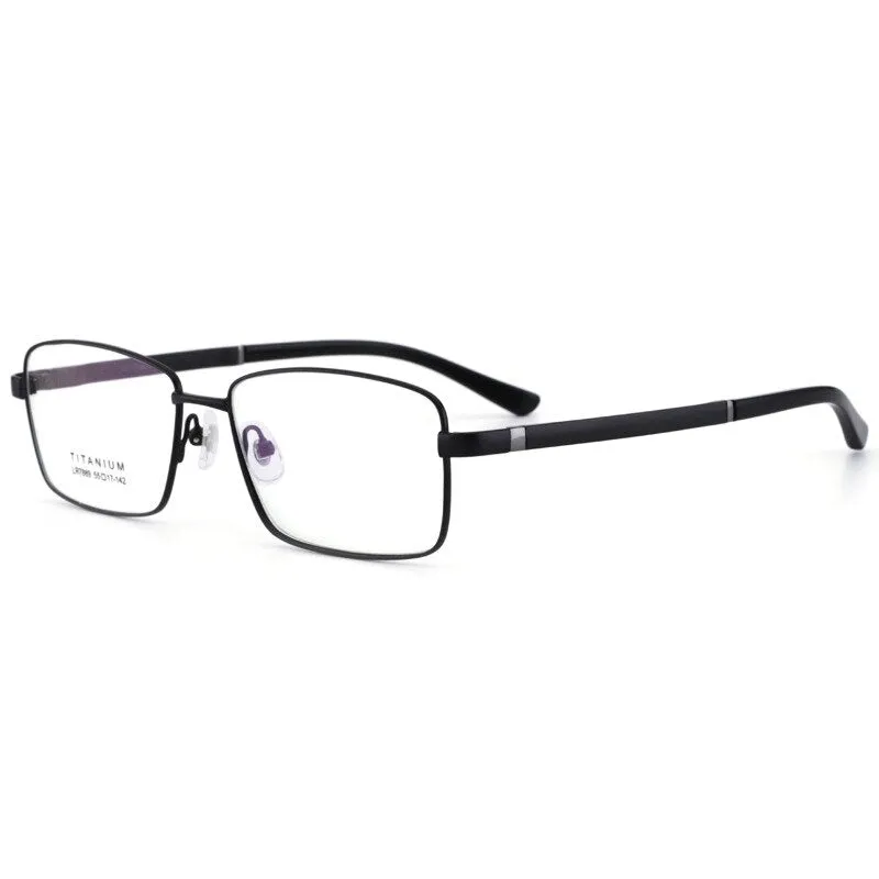Bclear Men's Full Rim Square Titanium Eyeglasses Lb7889