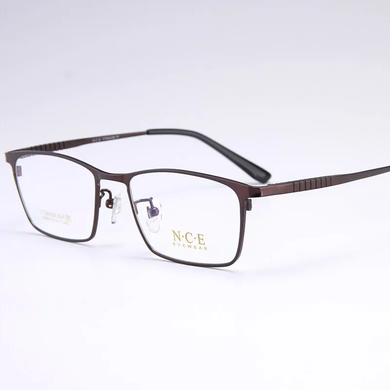 Bclear Men's Full Rim Square Titanium Eyeglasses My5000