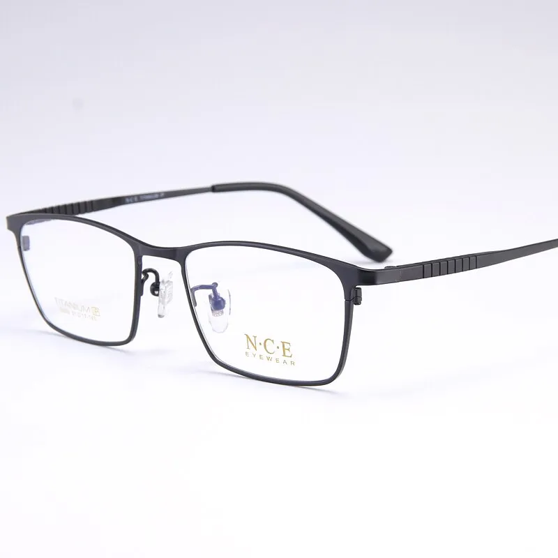 Bclear Men's Full Rim Square Titanium Eyeglasses My5000