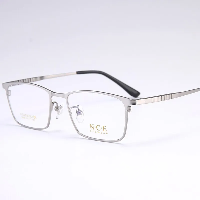 Bclear Men's Full Rim Square Titanium Eyeglasses My5000