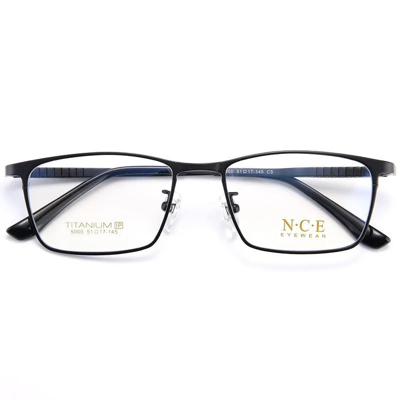 Bclear Men's Full Rim Square Titanium Eyeglasses My5000