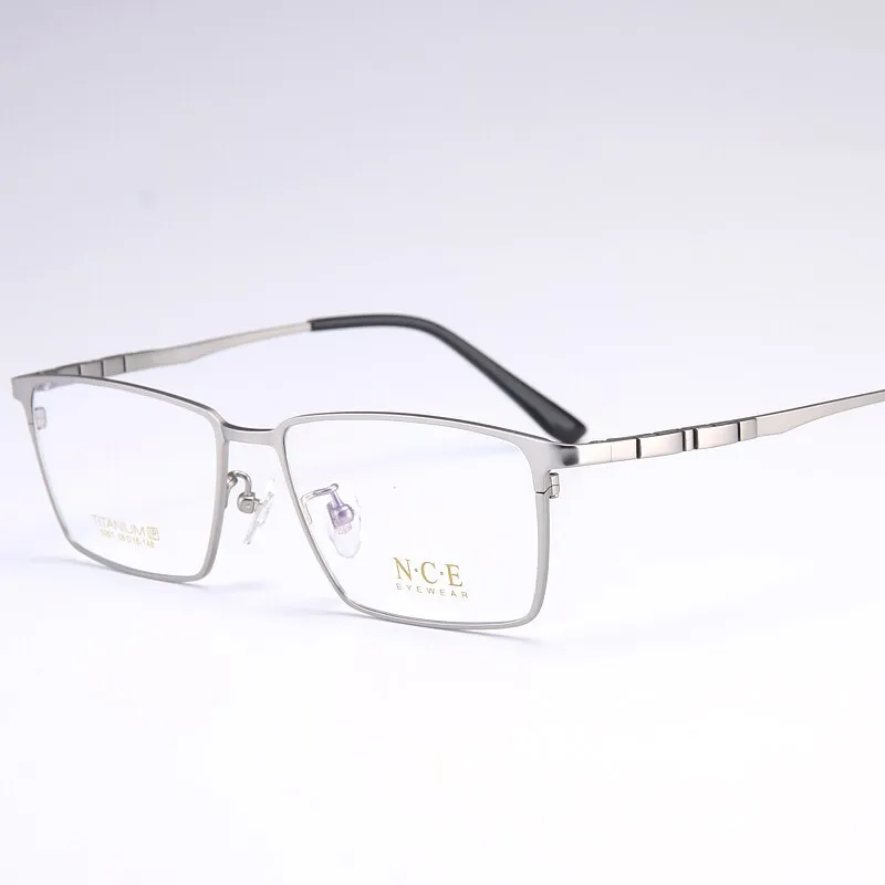 Bclear Men's Full Rim Square Titanium Eyeglasses My5001