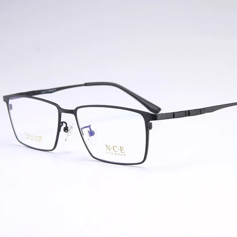Bclear Men's Full Rim Square Titanium Eyeglasses My5001