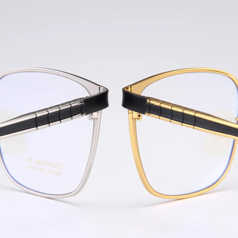 Bclear Men's Full Rim Square Titanium Eyeglasses My91063