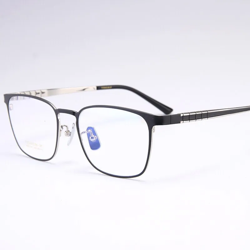 Bclear Men's Full Rim Square Titanium Eyeglasses My91063